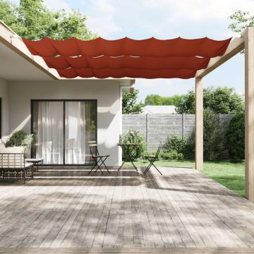 vidaXL Vertikali markizė, terakota, 140x420cm, oksfordo audinys