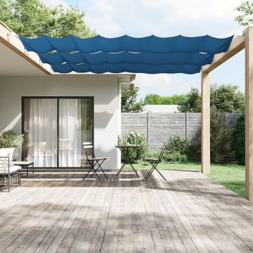 vidaXL Vertikali markizė, mėlynos spalvos, 100x360cm, oksfordo audinys