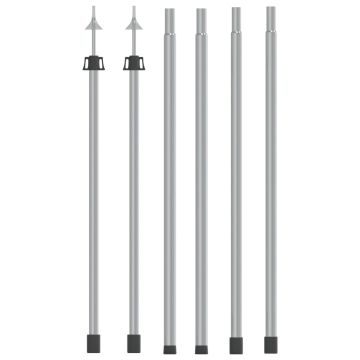 vidaXL Teleskopiniai brezento strypai, 2vnt., 102-260cm, aliuminis