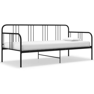vidaXL Sofos-lovos rėmas, juodos spalvos, 90x200cm, metalas