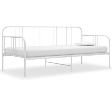 vidaXL Sofos-lovos rėmas, baltos spalvos, 90x200cm, metalas