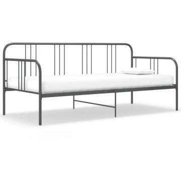 vidaXL Sofos-lovos rėmas, pilkos spalvos, 90x200cm, metalas