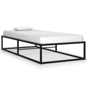 vidaXL Lovos rėmas, juodos spalvos, 100x200cm, metalas