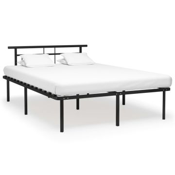 vidaXL Lovos rėmas, juodos spalvos, 160x200cm, metalas