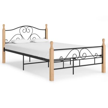 vidaXL Lovos rėmas, juodos spalvos, 120x200cm, metalas