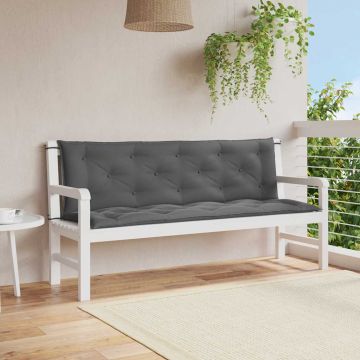 vidaXL Sodo suoliuko pagalvėlė, antracito, 150x(50+50)x7cm, audinys