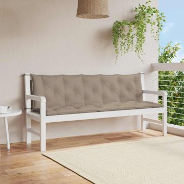 vidaXL Sodo suoliuko pagalvėlė, taupe, 180x(50+50)x7cm, audinys