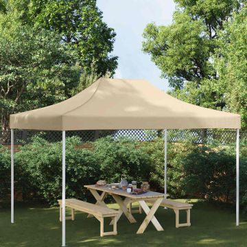 vidaXL Proginės palapinės stogas, smėlio spalvos, 4x3m, 270 g/m²