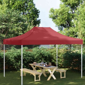 vidaXL Proginės palapinės stogas, tamsiai raudonas, 4x3m, 270 g/m²