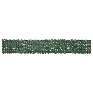 vidaXL Balkono pertvara, 500x75cm, su tamsiai žaliais lapais