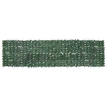 vidaXL Balkono pertvara, 400x100cm, su tamsiai žaliais lapais