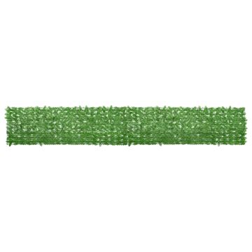 vidaXL Balkono pertvara, 500x75cm, su žaliais lapais