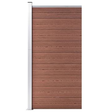 vidaXL Tvoros segmentas, rudos spalvos, 95x186cm, WPC