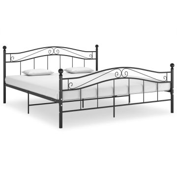 vidaXL Lovos rėmas, juodos spalvos, 180x200cm, metalas