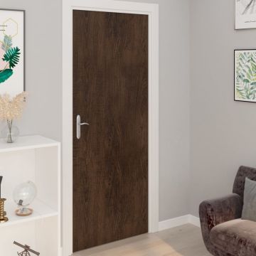 vidaXL Lipnios plėvelės durims, 4vnt., tamsios ąžuolo, 210x90cm, PVC