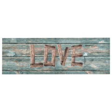 vidaXL Virtuvės kilimas, 60x300cm, plaunamas, su užrašu Love