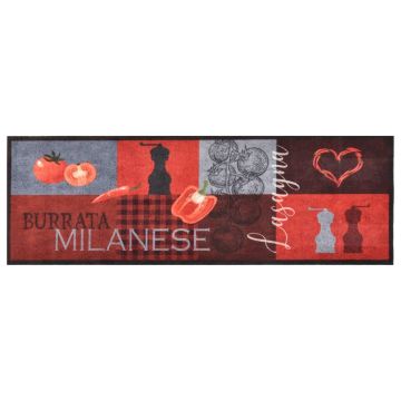 vidaXL Virtuvės kilimas, 60x180cm, plaunamas, su pomidorais