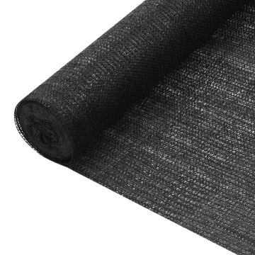 vidaXL Privatumo suteikiantis tinklelis, juodas, 1,8x50m, HDPE, 75g/m²