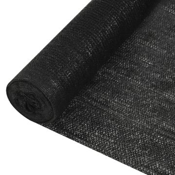 vidaXL Privatumo suteikiantis tinklelis, juodas, 1,2x25m, HDPE