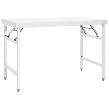 vidaXL Sulankstomas virtuvės darbastalis, 120x60x85cm, plienas