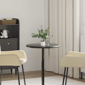 vidaXL Stalviršis, juodos spalvos, skersmuo 50x2,5cm, marmuras