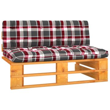 vidaXL Vidurinė sodo sofos dalis iš palečių, rudai impregnuota pušis