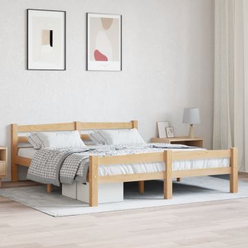 vidaXL Lovos rėmas, 160x200cm, pušies medienos masyvas