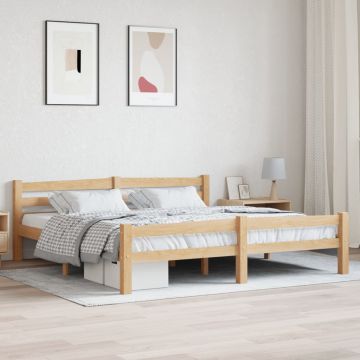 vidaXL Lovos rėmas, 180x200cm, pušies medienos masyvas