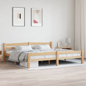 vidaXL Lovos rėmas, 200x200cm, pušies medienos masyvas
