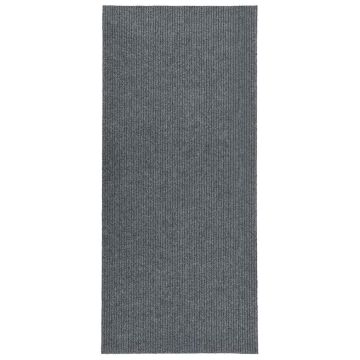 vidaXL Purvą sugeriantis kilimas-takelis, pilkos spalvos, 100x250cm