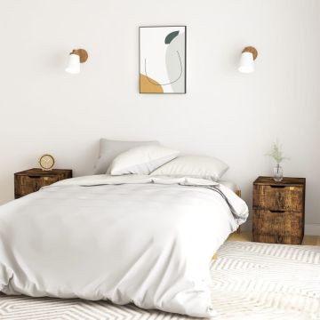 vidaXL Naktinės spintelės, 2vnt., dūminio ąžuolo, 40x40x50cm, mediena