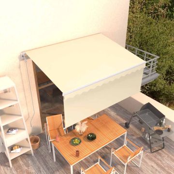 vidaXL Automatiniu būdu ištraukiama markizė, kreminė, 3x2,5m