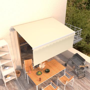 vidaXL Automatiniu būdu ištraukiama markizė, kreminė, 3,5x2,5m