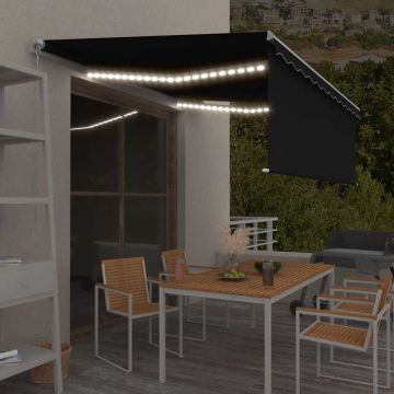 vidaXL Rankiniu būdu ištraukiama markizė, antracito, 4,5x3m