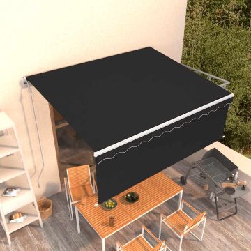 vidaXL Automatiniu būdu ištraukiama markizė, antracito, 4,5x3m