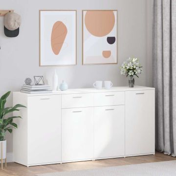 vidaXL Šoninė spintelė, baltos spalvos, 160x36x75cm, apdirbta mediena