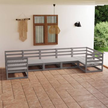vidaXL Sodo poilsio baldų komplektas, 7 dalių, pušies medienos masyvas