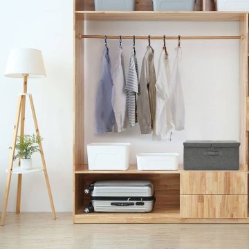 vidaXL Daiktadėžė, antracito spalvos, 50x30x25cm, audinys