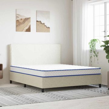 vidaXL Čiužinys Balta 200 x 180 x 17 cm PU putos