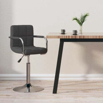 vidaXL Baro taburetė, tamsiai pilkos spalvos, audinys