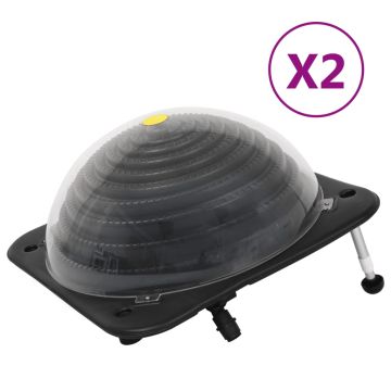 vidaXL Baseino šildytuvai, 2vnt., 75x75x36cm HDPE ir aliuminis
