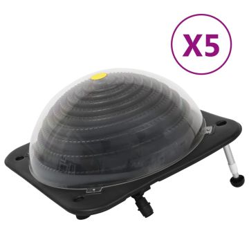 vidaXL Baseino šildytuvai, 5vnt., 75x75x36cm HDPE ir aliuminis