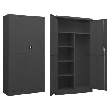 vidaXL Persirengimo spintelė, antracito spalvos, 90x40x180cm, plienas
