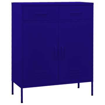 vidaXL Sandėliavimo spintelė, tamsiai mėlyna, 80x35x101,5cm, plienas