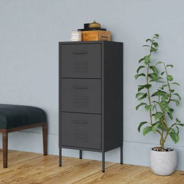 vidaXL Sandėliavimo spintelė, antracito, 42,5x35x101,5cm, plienas