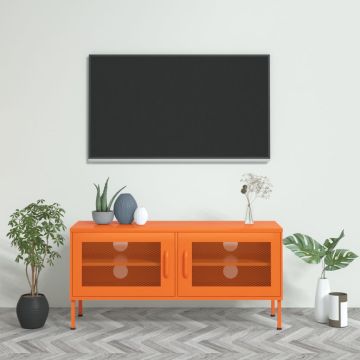 vidaXL Televizoriaus spintelė, oranžinė, 105x35x50cm, plienas