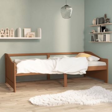 vidaXL Trivietė lova, medaus ruda, 90x200cm, pušies medienos masyvas