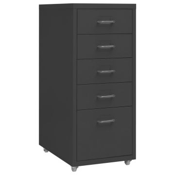 vidaXL Mobili spintelė dokumentams, antracito, 28x41x69cm, metalas