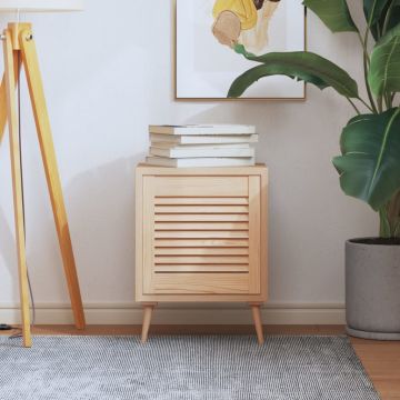 vidaXL Spintelės durelės, 39,5x39,4cm, pušis, žaliuzių dizaino
