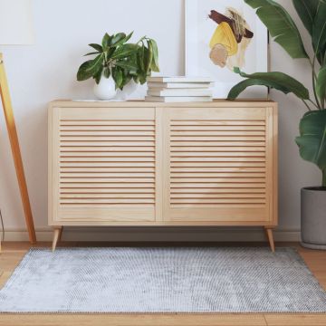 vidaXL Spintelės durelės, 2vnt., 61,5x59,4cm, pušis, žaliuzių dizaino